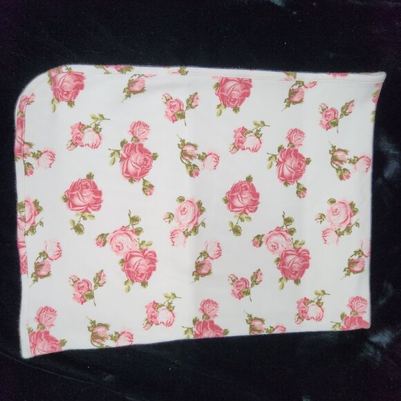 Biscotti Baby Receiving Blanket Vintage Rose Cotton 26" x 32.5" VTG - Picture 5 of 8